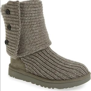 Grey Knit Ugg Boots